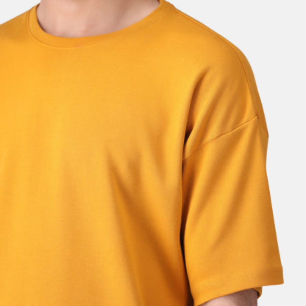 Mustard Drop Shoulder T-Shirt