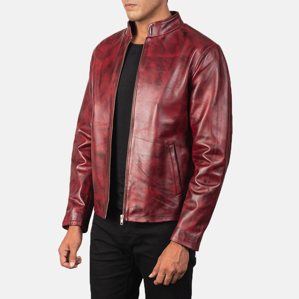 Burgundy Leather Jacket