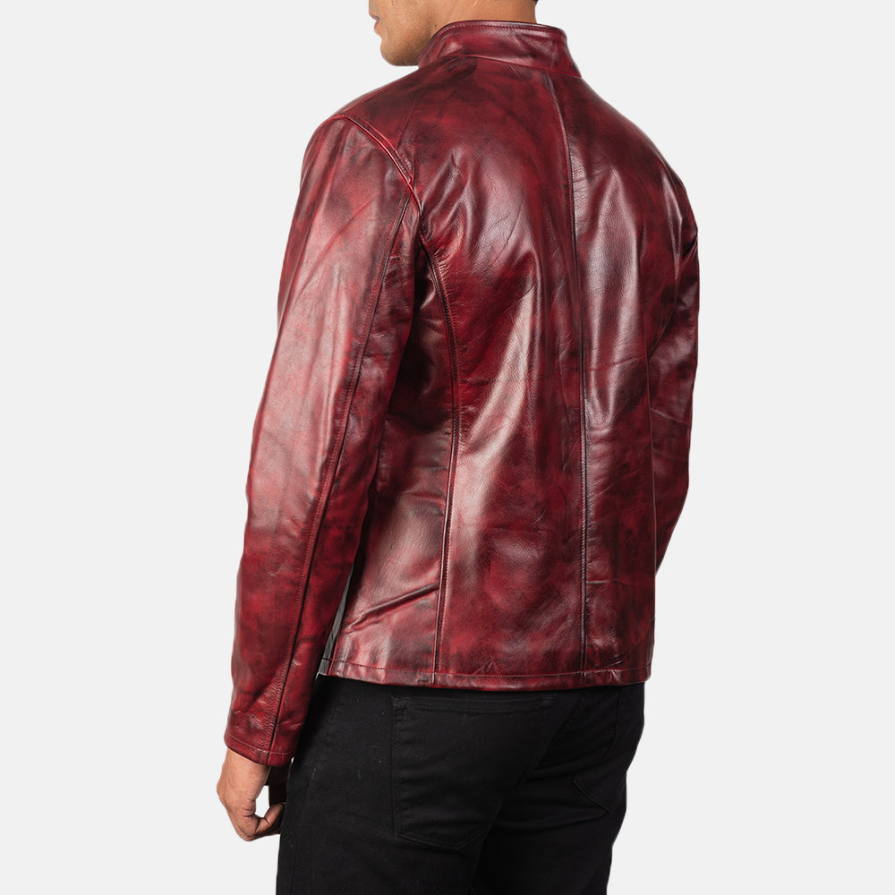 Burgundy Leather Jacket