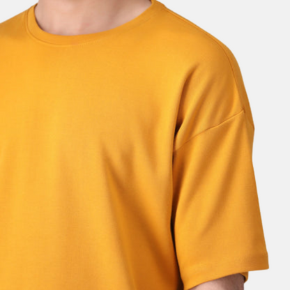 Mustard Drop Shoulder T-Shirt