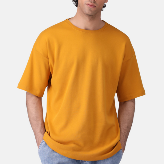 Mustard Drop Shoulder T-Shirt