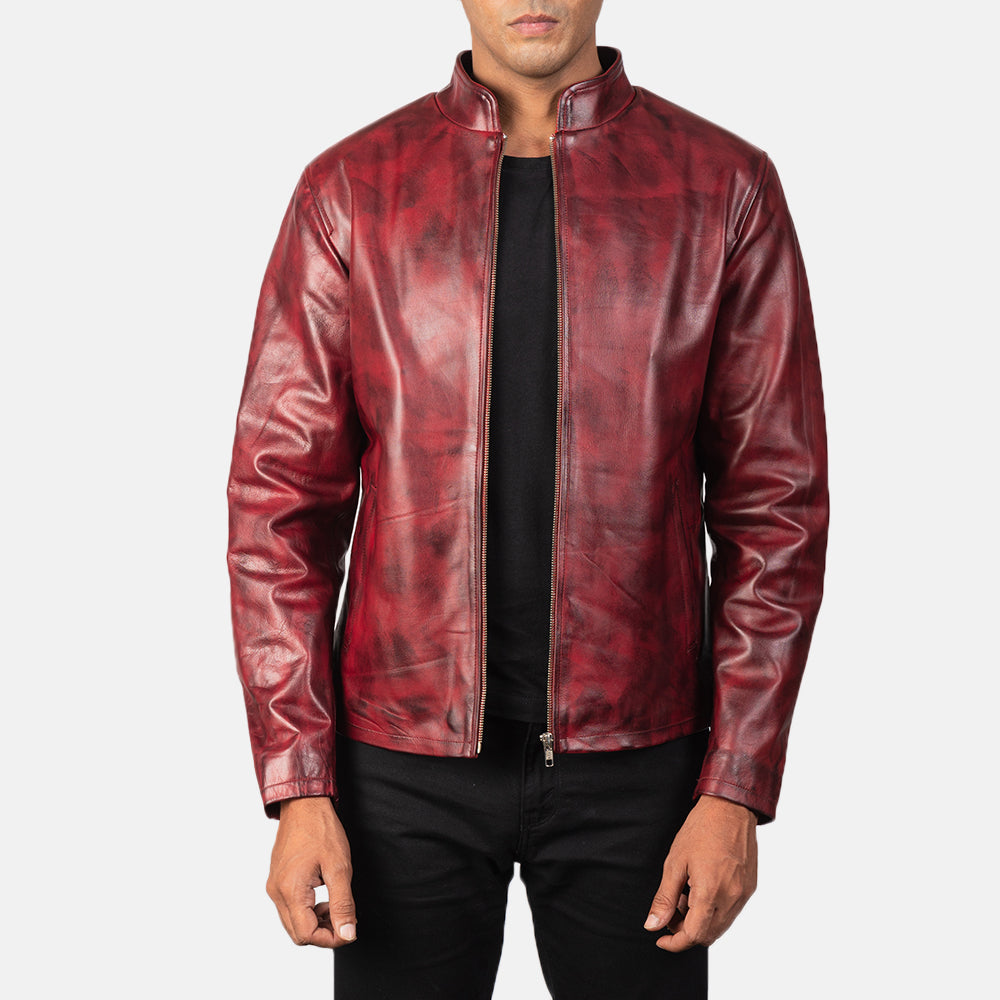 Burgundy Leather Jacket