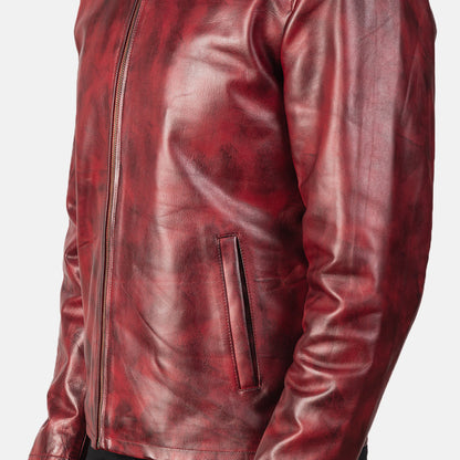 Burgundy Leather Jacket