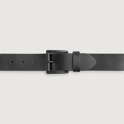 Black Leather Casual Belt