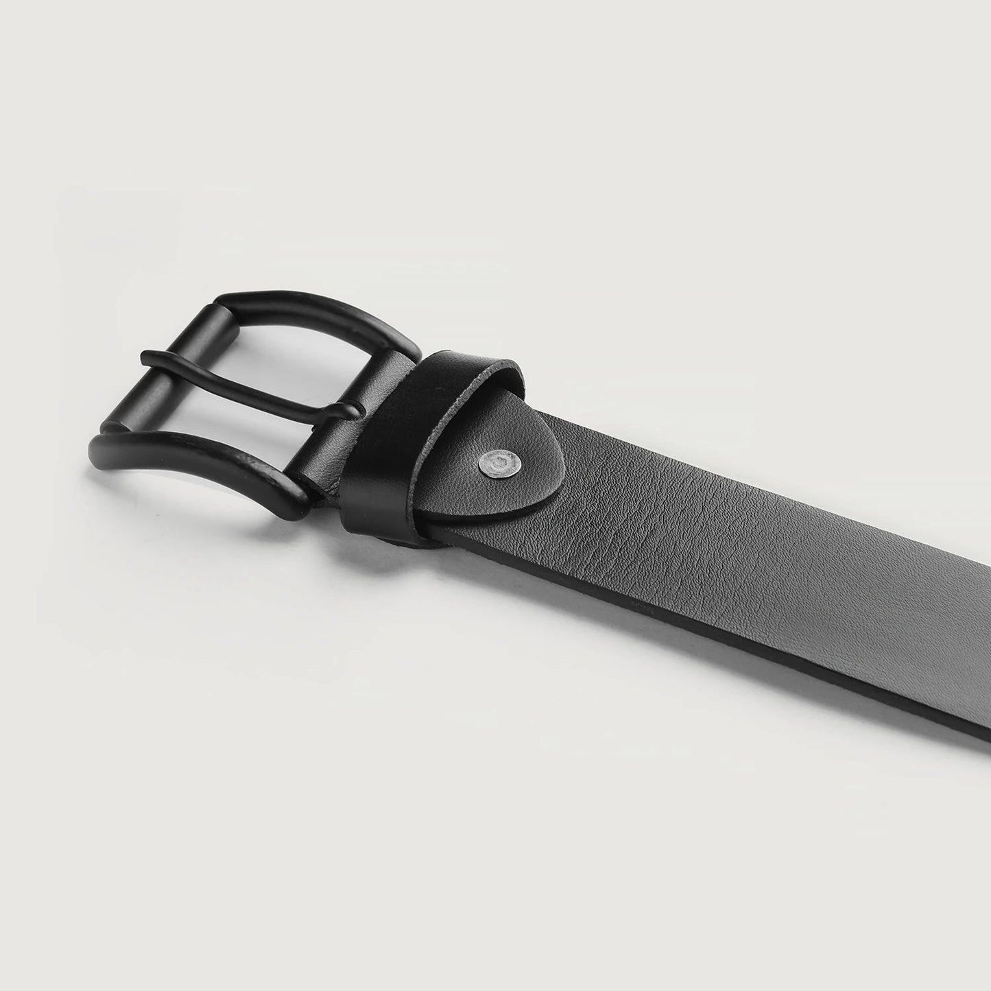 Black Leather Casual Belt