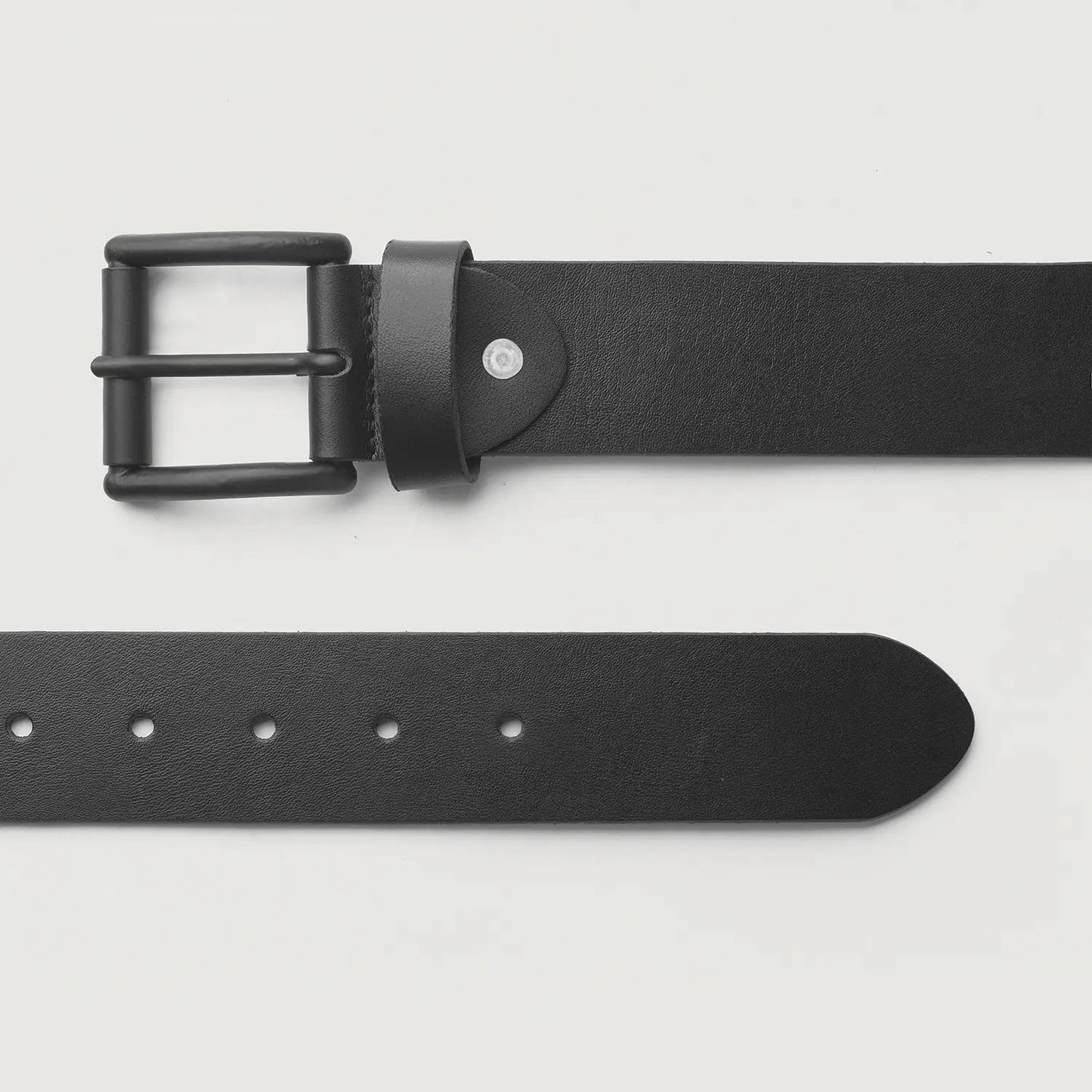 Black Leather Casual Belt