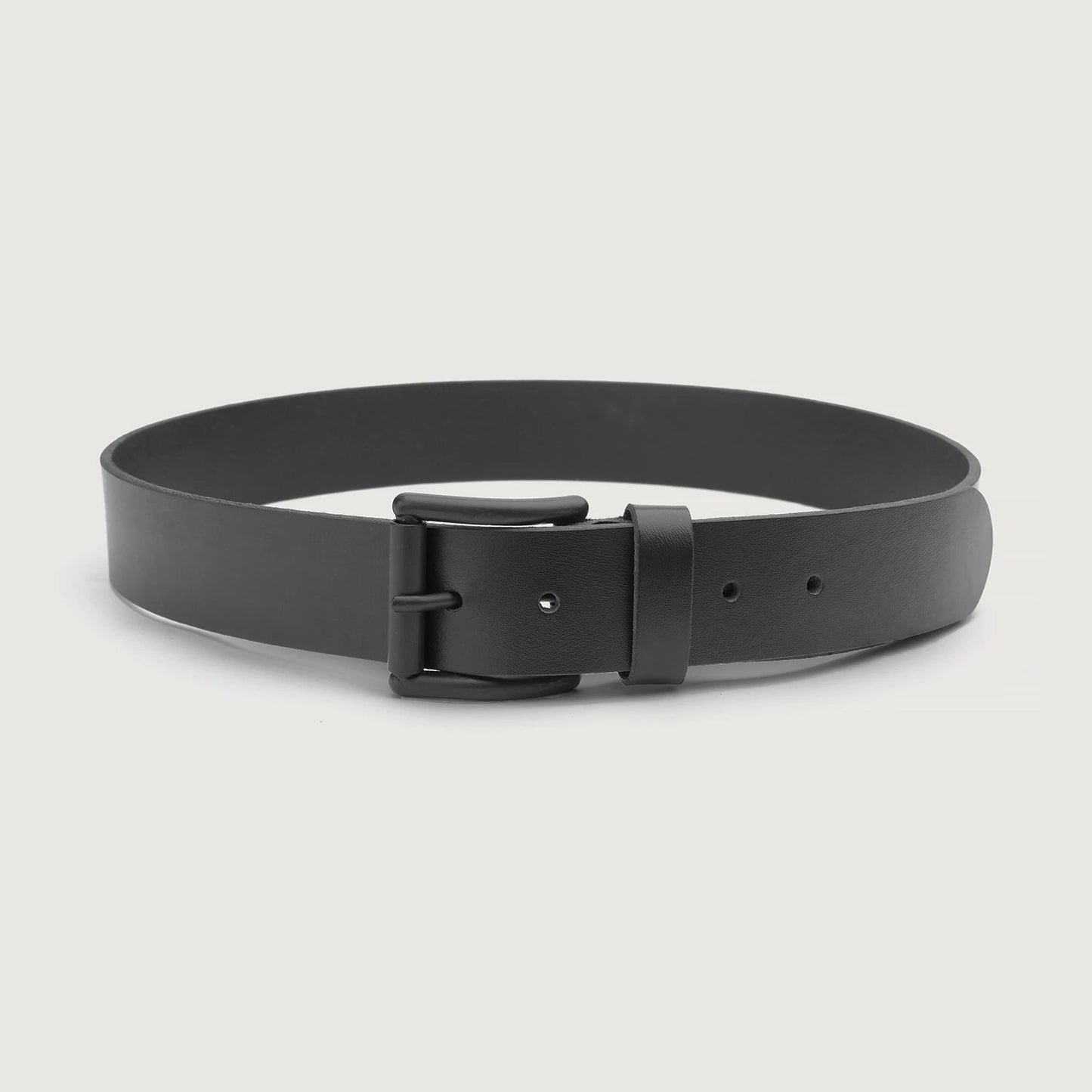 Black Leather Casual Belt