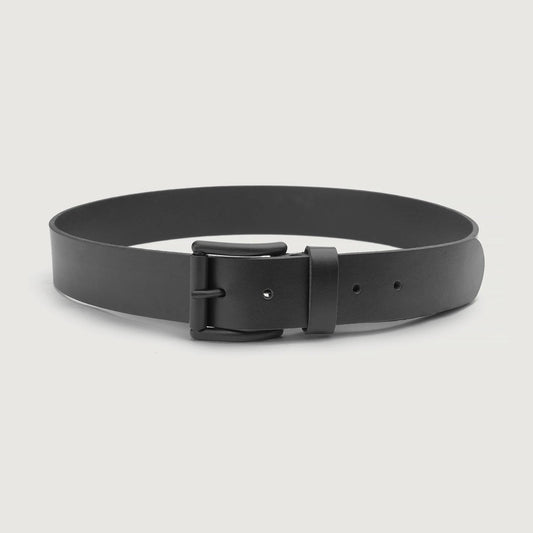 Black Leather Casual Belt