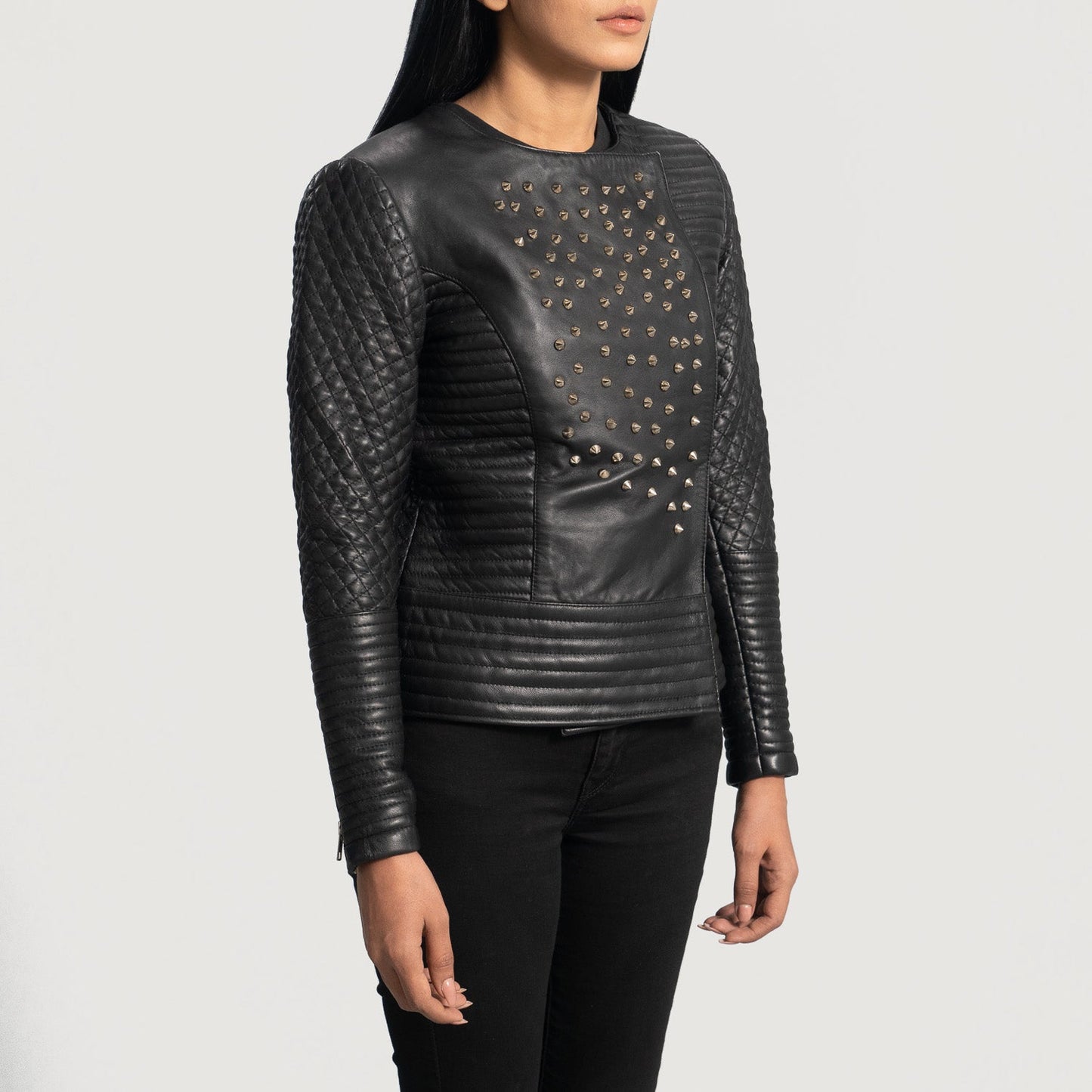 Studded Black Leather Jacket