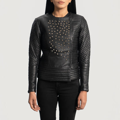Studded Black Leather Jacket