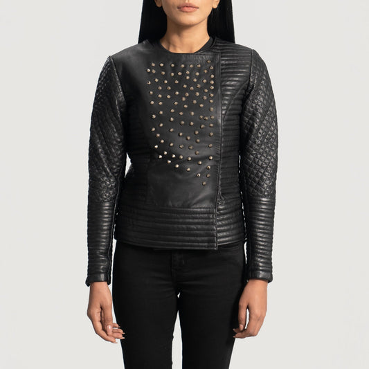 Studded Black Leather Jacket
