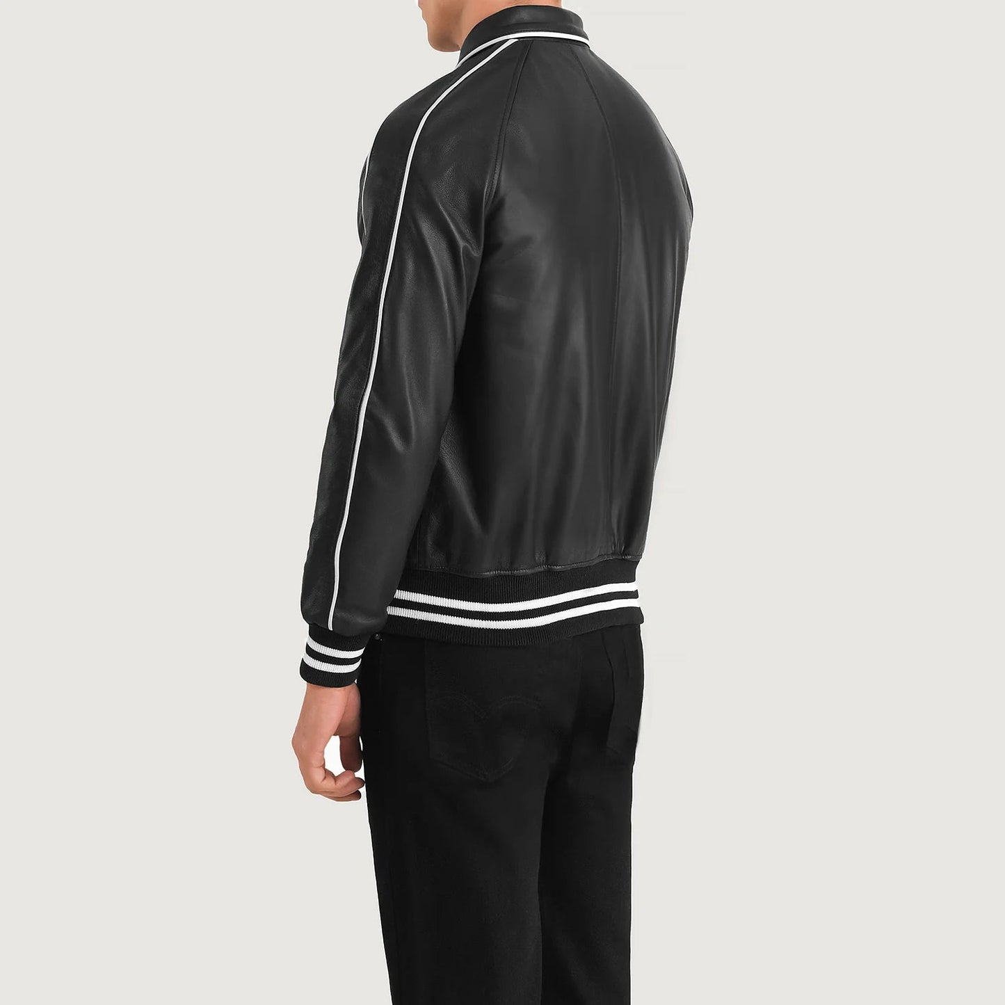 Black Leather Varsity Jacket