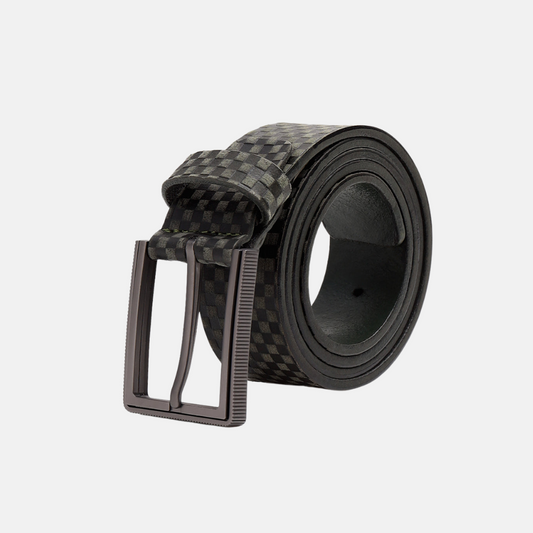 Dark Green Leather Belt