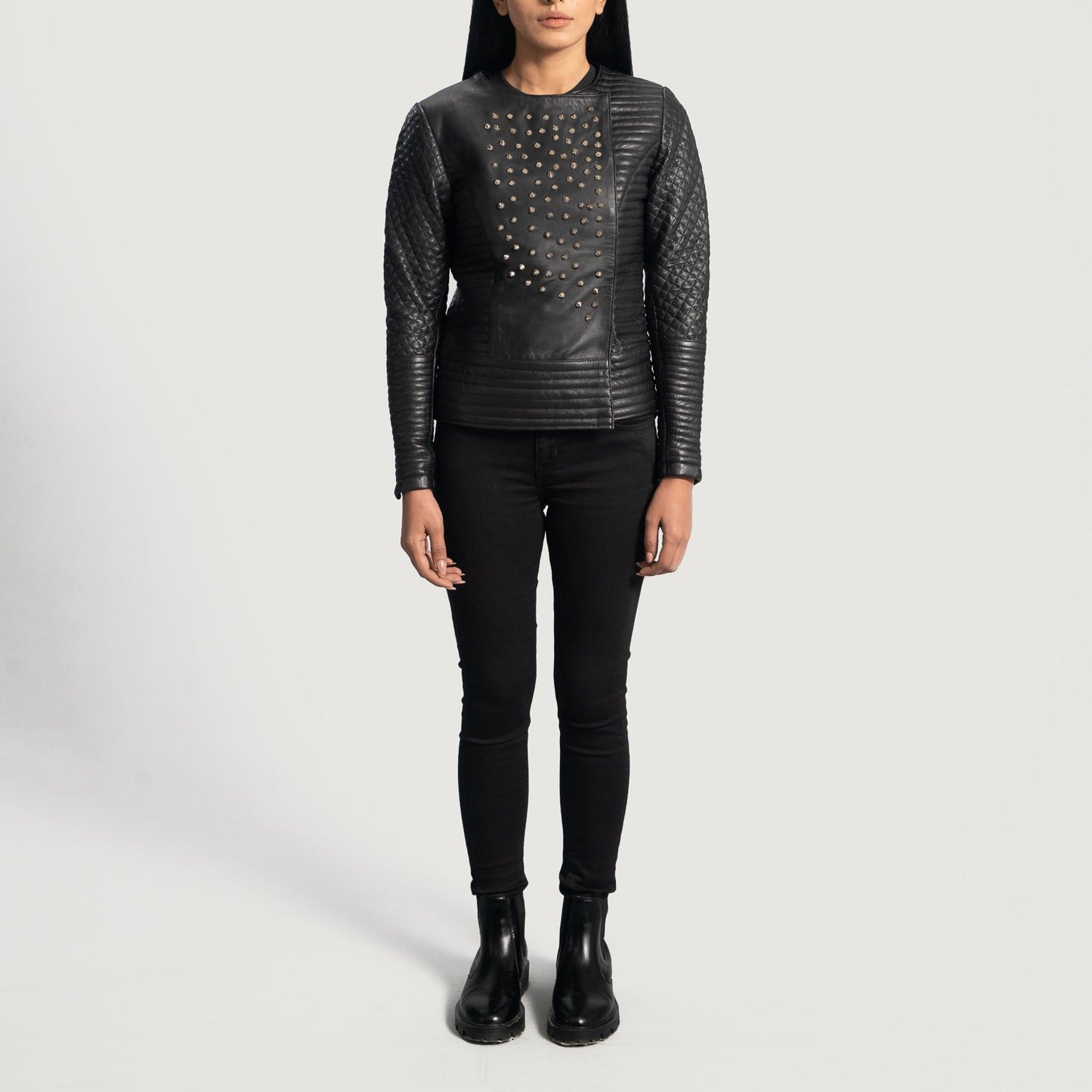 Studded Black Leather Jacket