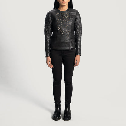 Studded Black Leather Jacket