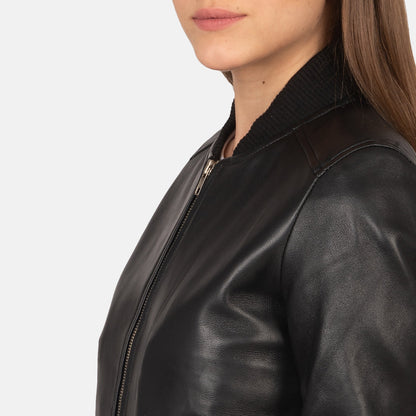 Women Black Leather Jacket