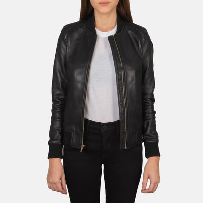 Women Black Leather Jacket